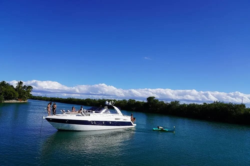 Luxury yacht background